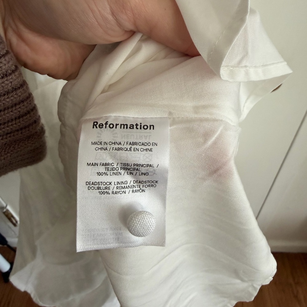 Reformation - Bucatini Linen Midi Dress - Picture 8 of 9